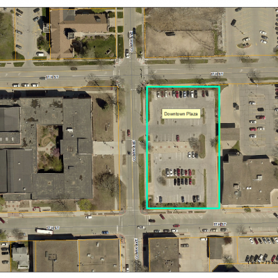 Proposed Downtown Plaza on Map