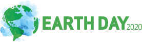 Graphic of Earth Day 2020 logo in color