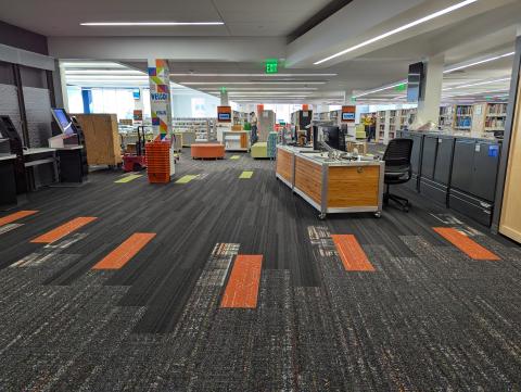 New carpet in Youth Services