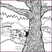 Coloring Page 2 Thumbnail - Girl Reading to Smyles the Dog Coloring Page 2 Thumbnail - Girl Reading to Smyles the Dog